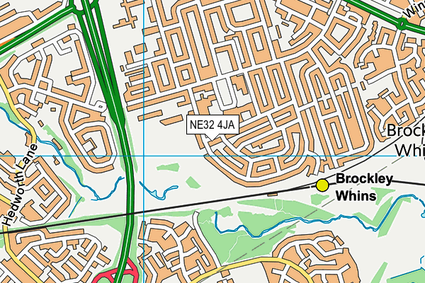 NE32 4JA map - OS VectorMap District (Ordnance Survey) NE32 4JA map - OS VectorMap District (Ordnance Survey)
