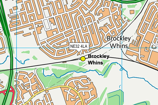 NE32 4LA map - OS VectorMap District (Ordnance Survey) NE32 4LA map - OS VectorMap District (Ordnance Survey)