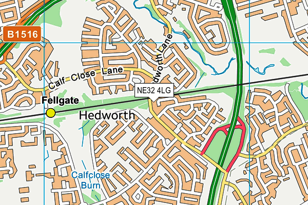 NE32 4LG map - OS VectorMap District (Ordnance Survey) NE32 4LG map - OS VectorMap District (Ordnance Survey)