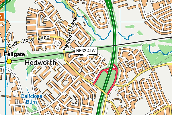 NE32 4LW map - OS VectorMap District (Ordnance Survey) NE32 4LW map - OS VectorMap District (Ordnance Survey)