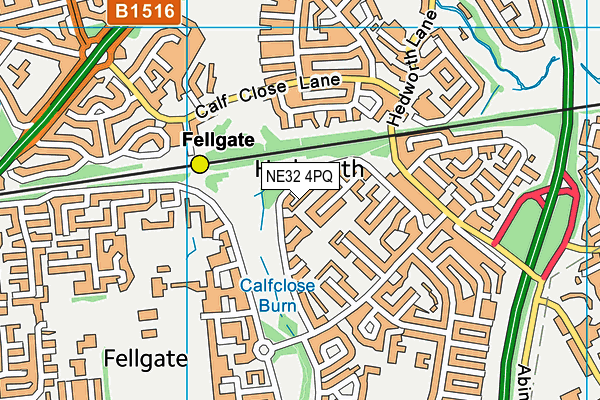 NE32 4PQ map - OS VectorMap District (Ordnance Survey) NE32 4PQ map - OS VectorMap District (Ordnance Survey)