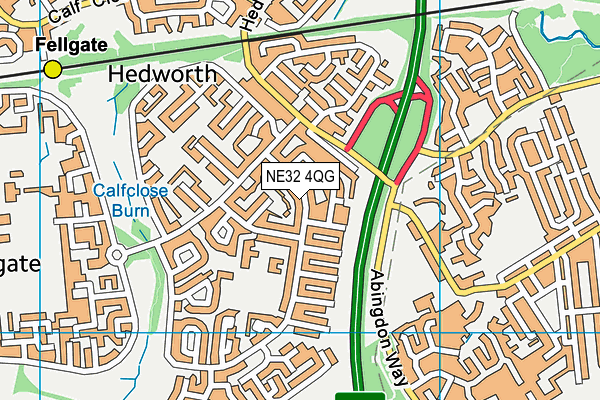 NE32 4QG map - OS VectorMap District (Ordnance Survey) NE32 4QG map - OS VectorMap District (Ordnance Survey)