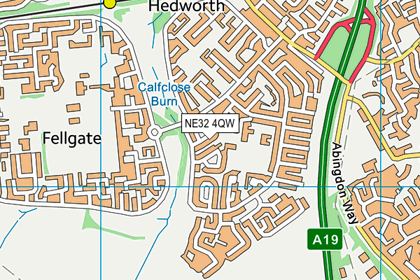 NE32 4QW map - OS VectorMap District (Ordnance Survey) NE32 4QW map - OS VectorMap District (Ordnance Survey)