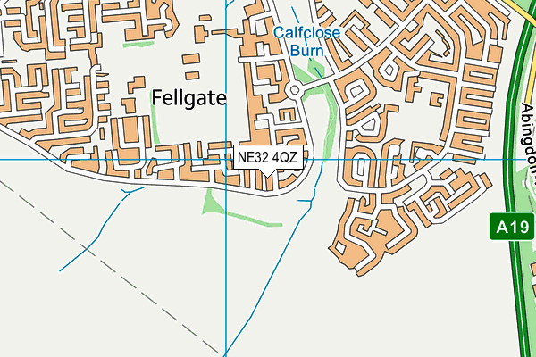 NE32 4QZ map - OS VectorMap District (Ordnance Survey)