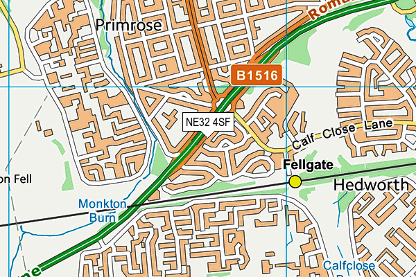 NE32 4SF map - OS VectorMap District (Ordnance Survey) NE32 4SF map - OS VectorMap District (Ordnance Survey)