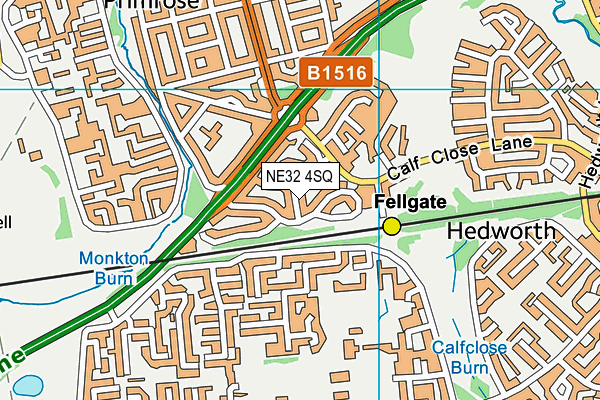 NE32 4SQ map - OS VectorMap District (Ordnance Survey) NE32 4SQ map - OS VectorMap District (Ordnance Survey)