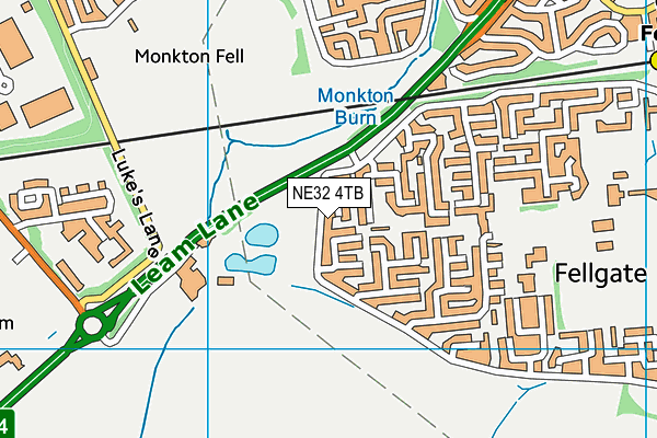 NE32 4TB map - OS VectorMap District (Ordnance Survey) NE32 4TB map - OS VectorMap District (Ordnance Survey)