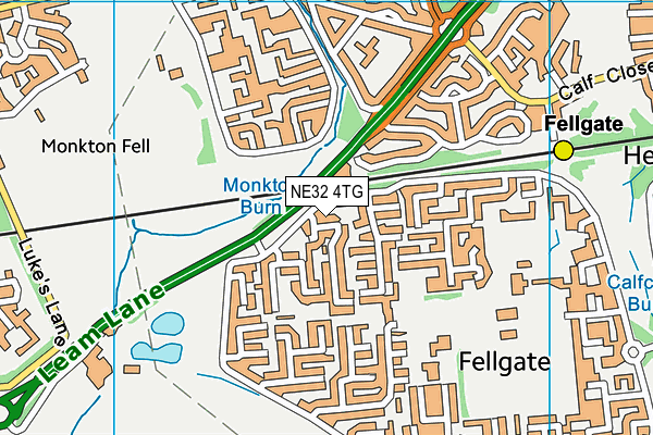 NE32 4TG map - OS VectorMap District (Ordnance Survey) NE32 4TG map - OS VectorMap District (Ordnance Survey)