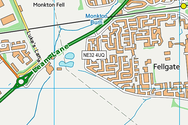 NE32 4UQ map - OS VectorMap District (Ordnance Survey) NE32 4UQ map - OS VectorMap District (Ordnance Survey)
