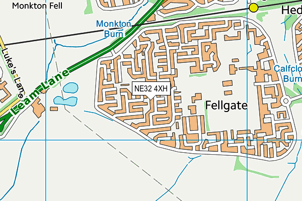 NE32 4XH map - OS VectorMap District (Ordnance Survey) NE32 4XH map - OS VectorMap District (Ordnance Survey)