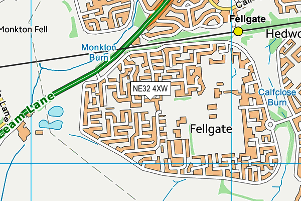 NE32 4XW map - OS VectorMap District (Ordnance Survey) NE32 4XW map - OS VectorMap District (Ordnance Survey)