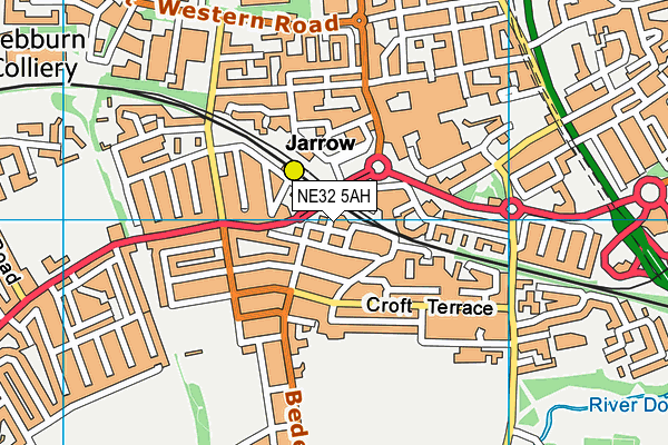 NE32 5AH map - OS VectorMap District (Ordnance Survey) NE32 5AH map - OS VectorMap District (Ordnance Survey)