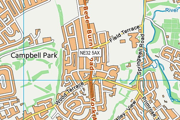 NE32 5AX map - OS VectorMap District (Ordnance Survey) NE32 5AX map - OS VectorMap District (Ordnance Survey)