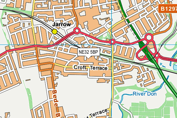 NE32 5BP map - OS VectorMap District (Ordnance Survey) NE32 5BP map - OS VectorMap District (Ordnance Survey)