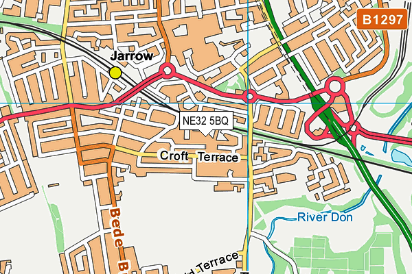 NE32 5BQ map - OS VectorMap District (Ordnance Survey)