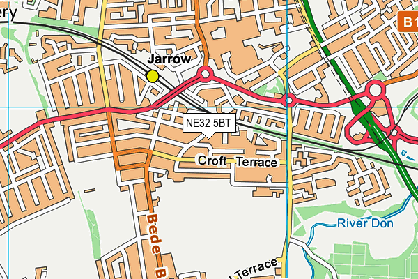 NE32 5BT map - OS VectorMap District (Ordnance Survey) NE32 5BT map - OS VectorMap District (Ordnance Survey)