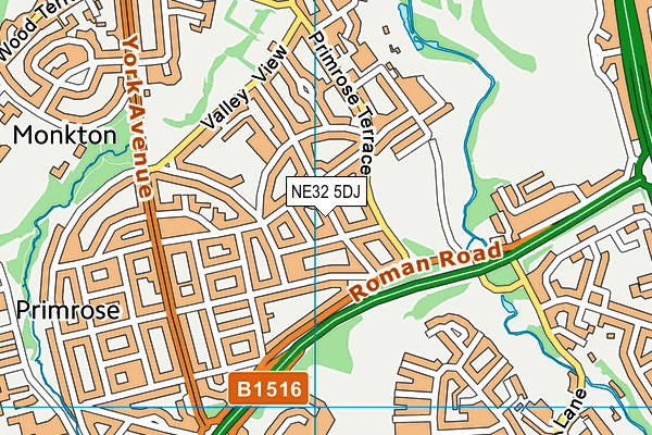 NE32 5DJ map - OS VectorMap District (Ordnance Survey) NE32 5DJ map - OS VectorMap District (Ordnance Survey)