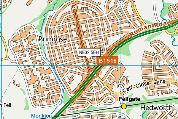 NE32 5EH map - OS VectorMap District (Ordnance Survey) NE32 5EH map - OS VectorMap District (Ordnance Survey)