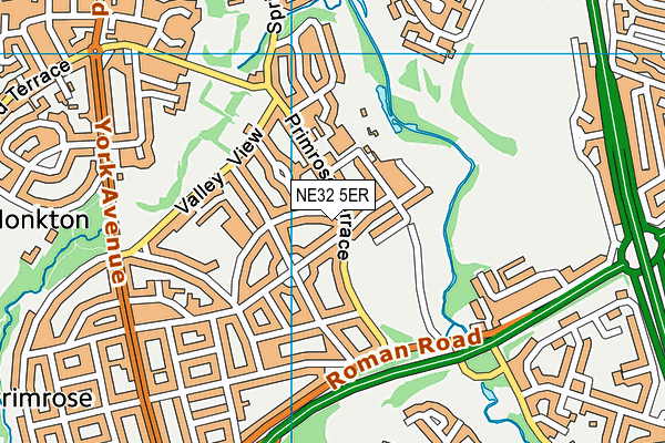 NE32 5ER map - OS VectorMap District (Ordnance Survey)