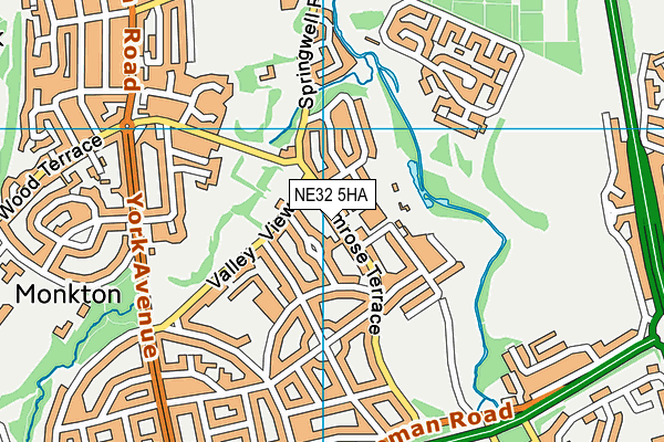 NE32 5HA map - OS VectorMap District (Ordnance Survey) NE32 5HA map - OS VectorMap District (Ordnance Survey)