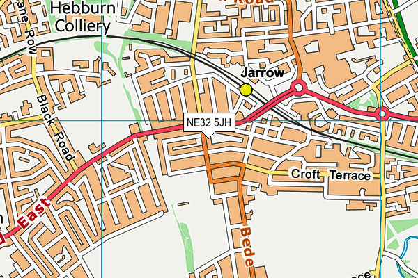 NE32 5JH map - OS VectorMap District (Ordnance Survey) NE32 5JH map - OS VectorMap District (Ordnance Survey)