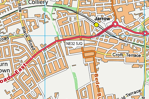 NE32 5JQ map - OS VectorMap District (Ordnance Survey)