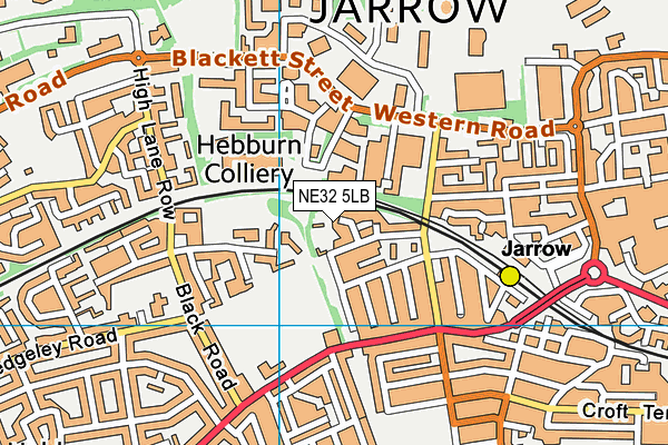 NE32 5LB map - OS VectorMap District (Ordnance Survey)