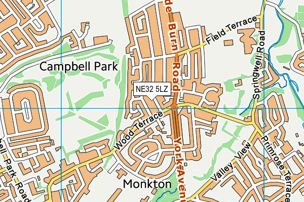 NE32 5LZ map - OS VectorMap District (Ordnance Survey) NE32 5LZ map - OS VectorMap District (Ordnance Survey)