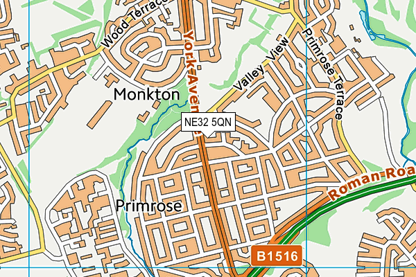 NE32 5QN map - OS VectorMap District (Ordnance Survey) NE32 5QN map - OS VectorMap District (Ordnance Survey)
