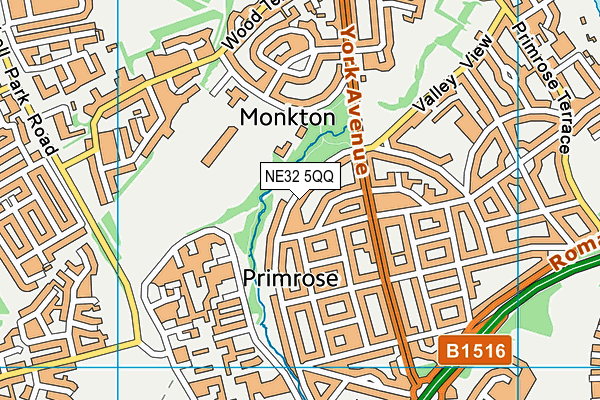 NE32 5QQ map - OS VectorMap District (Ordnance Survey) NE32 5QQ map - OS VectorMap District (Ordnance Survey)