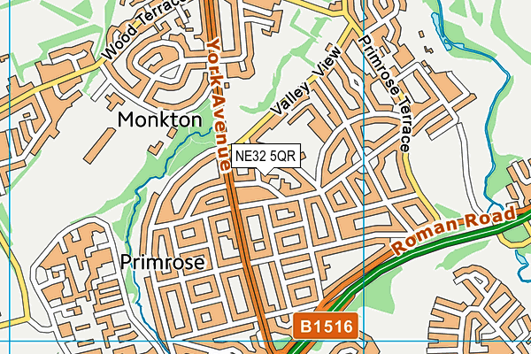 NE32 5QR map - OS VectorMap District (Ordnance Survey) NE32 5QR map - OS VectorMap District (Ordnance Survey)