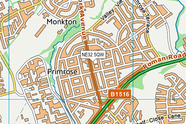 NE32 5QW map - OS VectorMap District (Ordnance Survey) NE32 5QW map - OS VectorMap District (Ordnance Survey)