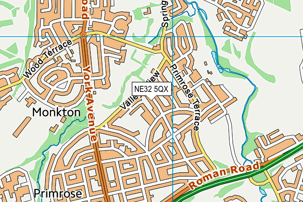 NE32 5QX map - OS VectorMap District (Ordnance Survey) NE32 5QX map - OS VectorMap District (Ordnance Survey)