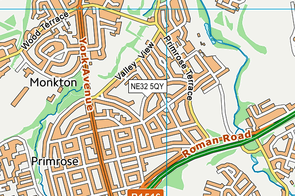 NE32 5QY map - OS VectorMap District (Ordnance Survey) NE32 5QY map - OS VectorMap District (Ordnance Survey)