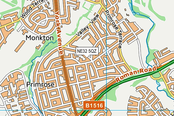 NE32 5QZ map - OS VectorMap District (Ordnance Survey) NE32 5QZ map - OS VectorMap District (Ordnance Survey)