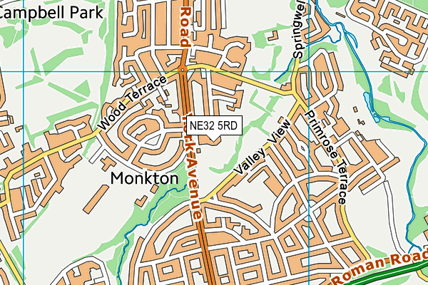 NE32 5RD map - OS VectorMap District (Ordnance Survey) NE32 5RD map - OS VectorMap District (Ordnance Survey)