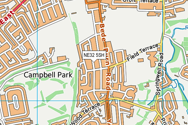 NE32 5SH map - OS VectorMap District (Ordnance Survey) NE32 5SH map - OS VectorMap District (Ordnance Survey)