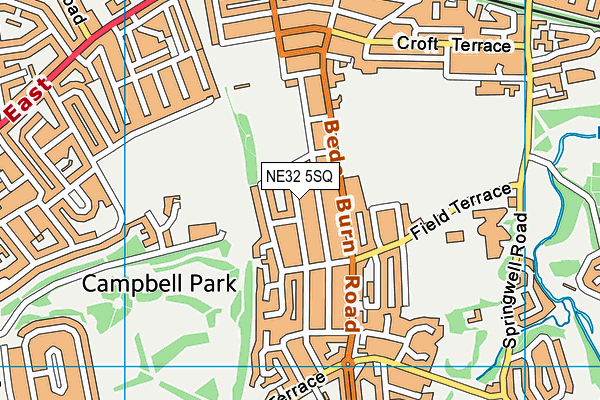 NE32 5SQ map - OS VectorMap District (Ordnance Survey)