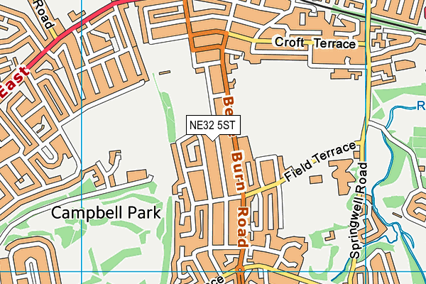 NE32 5ST map - OS VectorMap District (Ordnance Survey) NE32 5ST map - OS VectorMap District (Ordnance Survey)