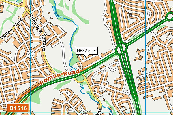 NE32 5UF map - OS VectorMap District (Ordnance Survey) NE32 5UF map - OS VectorMap District (Ordnance Survey)