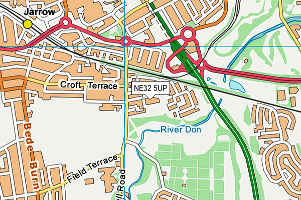 NE32 5UP map - OS VectorMap District (Ordnance Survey)