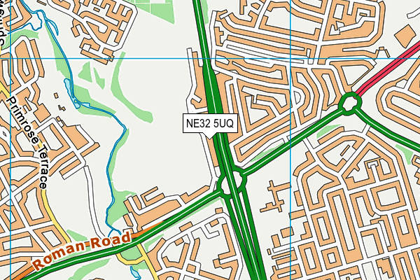 NE32 5UQ map - OS VectorMap District (Ordnance Survey) NE32 5UQ map - OS VectorMap District (Ordnance Survey)