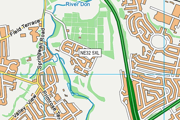 NE32 5XL map - OS VectorMap District (Ordnance Survey) NE32 5XL map - OS VectorMap District (Ordnance Survey)