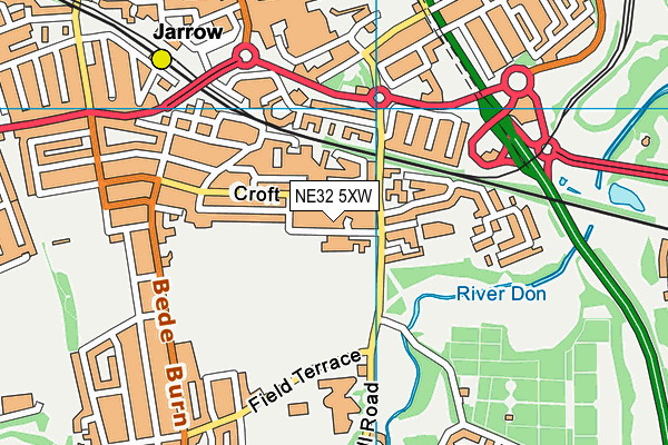 NE32 5XW map - OS VectorMap District (Ordnance Survey) NE32 5XW map - OS VectorMap District (Ordnance Survey)