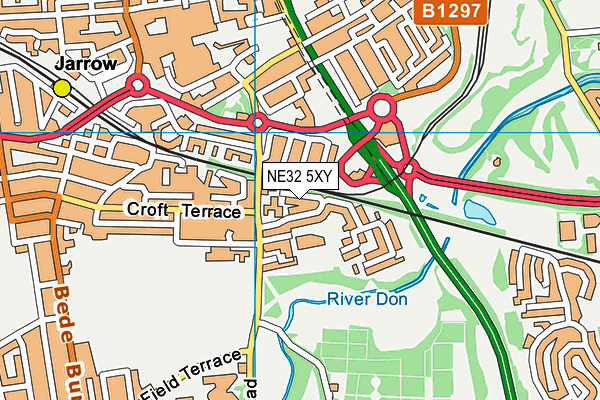 NE32 5XY map - OS VectorMap District (Ordnance Survey)