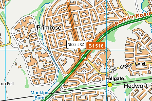 NE32 5XZ map - OS VectorMap District (Ordnance Survey) NE32 5XZ map - OS VectorMap District (Ordnance Survey)