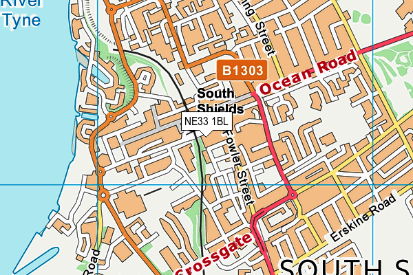 NE33 1BL map - OS VectorMap District (Ordnance Survey) NE33 1BL map - OS VectorMap District (Ordnance Survey)