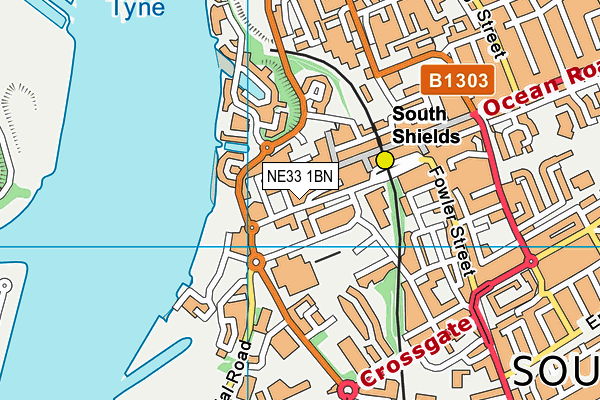 NE33 1BN map - OS VectorMap District (Ordnance Survey) NE33 1BN map - OS VectorMap District (Ordnance Survey)