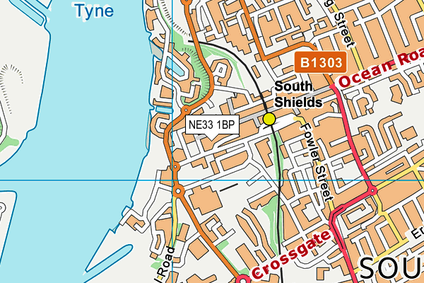 NE33 1BP map - OS VectorMap District (Ordnance Survey) NE33 1BP map - OS VectorMap District (Ordnance Survey)