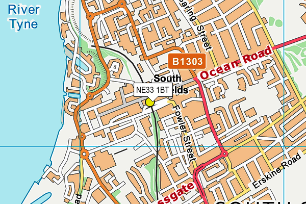 NE33 1BT map - OS VectorMap District (Ordnance Survey) NE33 1BT map - OS VectorMap District (Ordnance Survey)